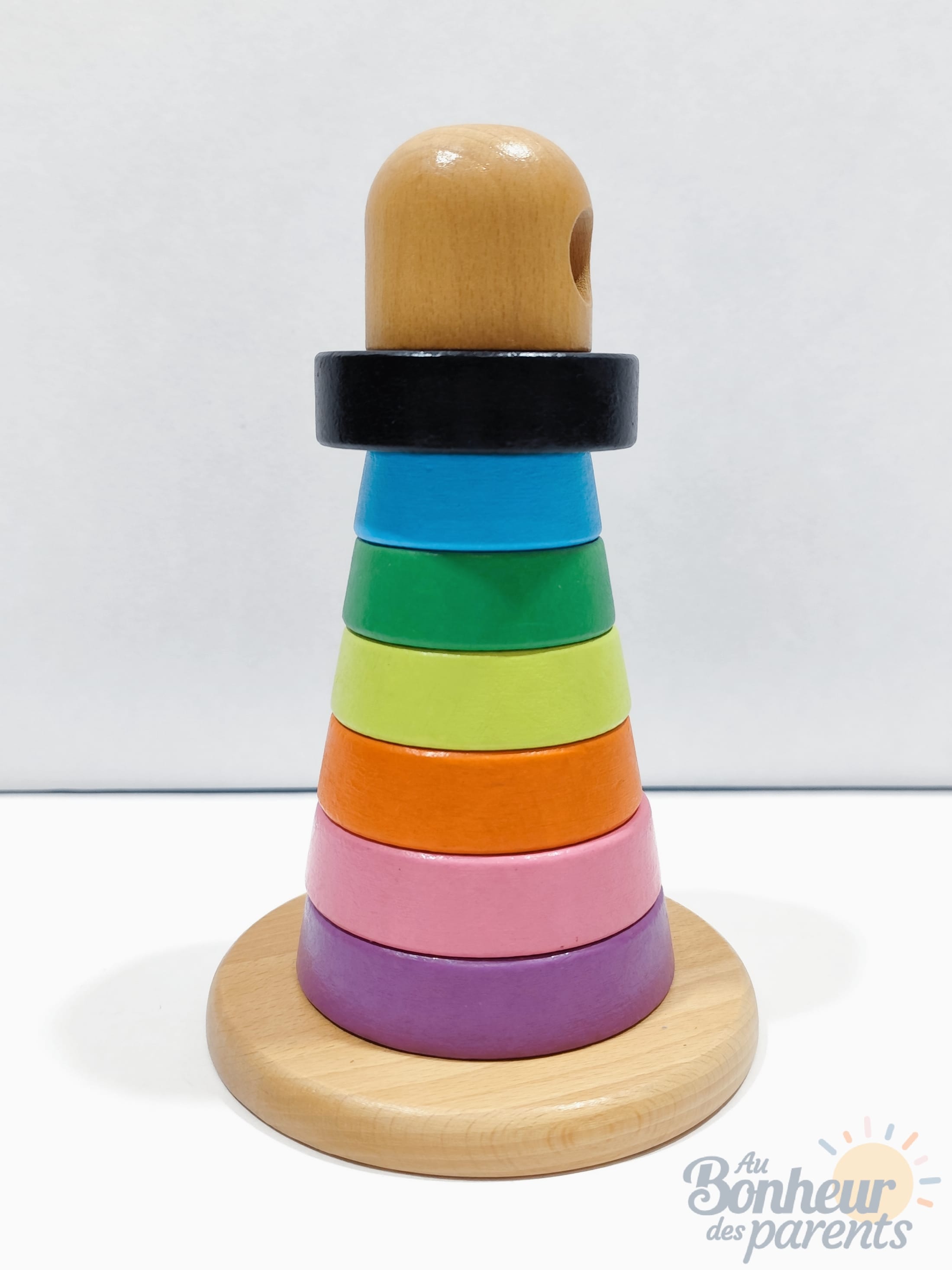 Pyramide d'anneaux multicolore